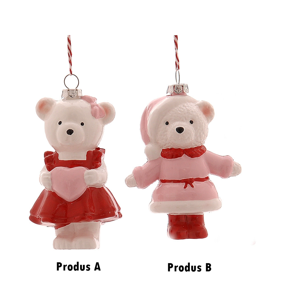 Decoratiune Teddy bear girl, roz, 10 cm - COOKSHOP SPECIALS