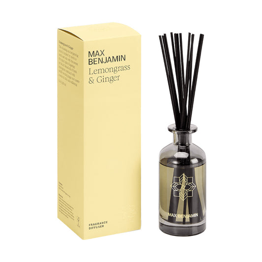 Difuzor esenta parfumata cu betisoare, 150 ml, Lemongrass Ginger, Classic - MAX BENJAMIN