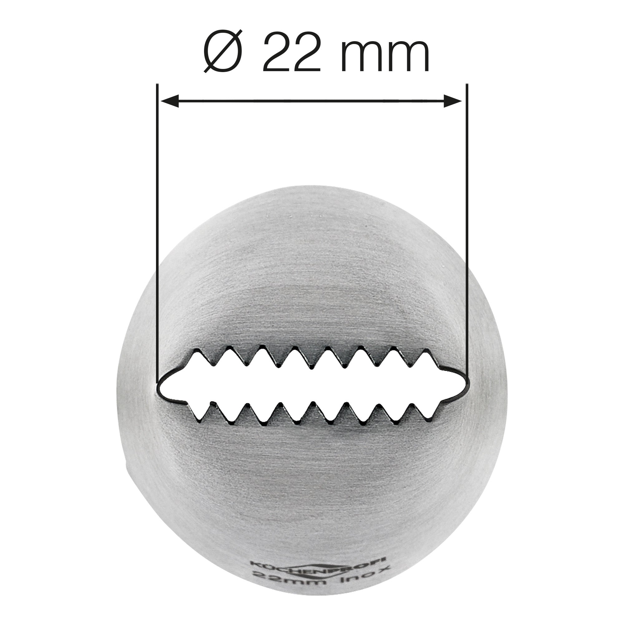 Dui zimtat pentru decorare, 22 mm, inox, Bake - KUCHENPROFI
