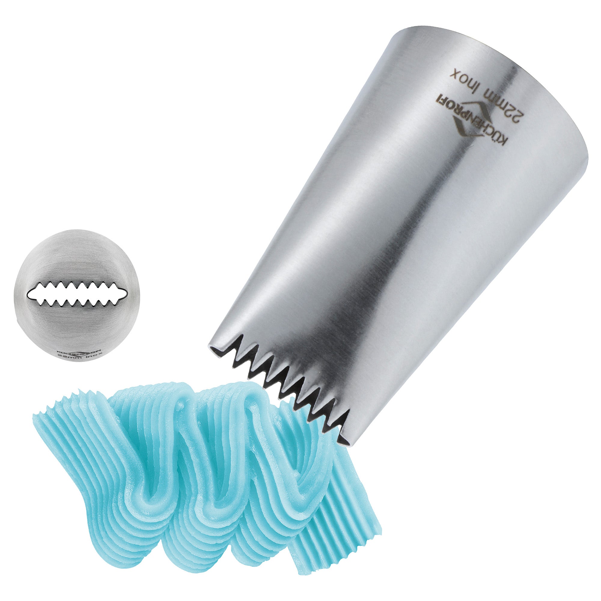 Dui zimtat pentru decorare, 22 mm, inox, Bake - KUCHENPROFI