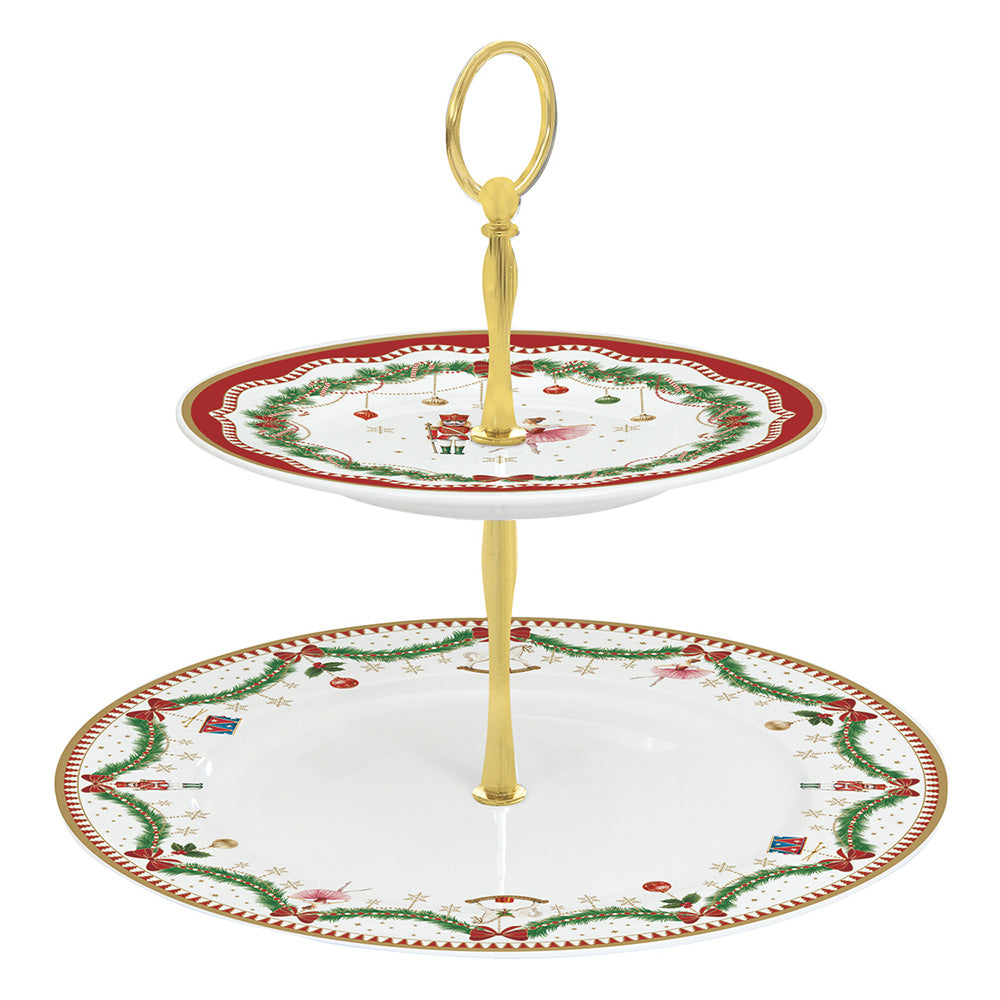 Etajera din portelan, 27 cm, Magie Noel - COOKSHOP SPECIALS
