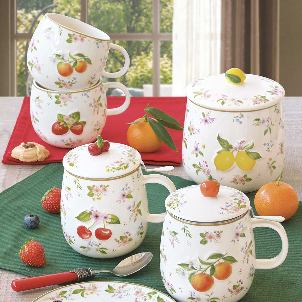 Cana cu capac si infuzor, 450 ml, Fancy Fruit - COOKSHOP SPECIALS