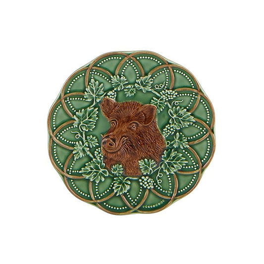 Farfurie pentru paine si unt, ceramica, 15.5 cm, Boar Bosque - Bordallo Pinheiro
