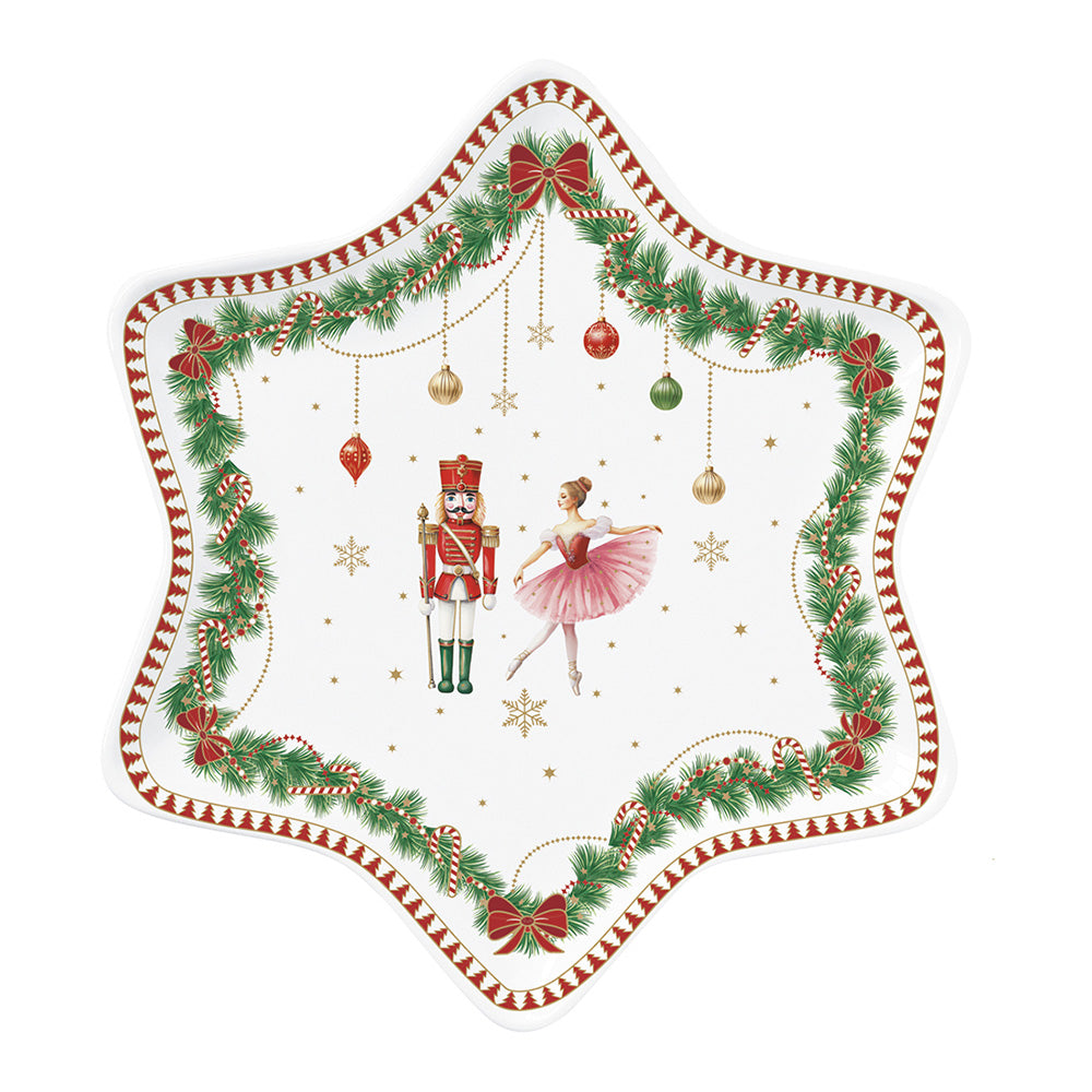 Farfurie decorativa stea, 22 cm, Magie de Noel - COOKSHOP SPECIALS
