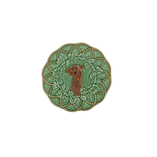 Farfurie pentru paine si unt, ceramica, 15.5 cm, Pheasant Bosque - Bordallo Pinheiro