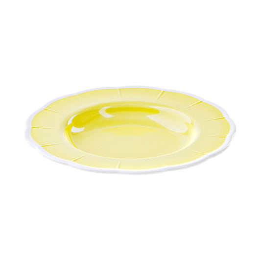 Farfurie pentru supa, melamina, 24 cm, galben, Flora - GUZZINI