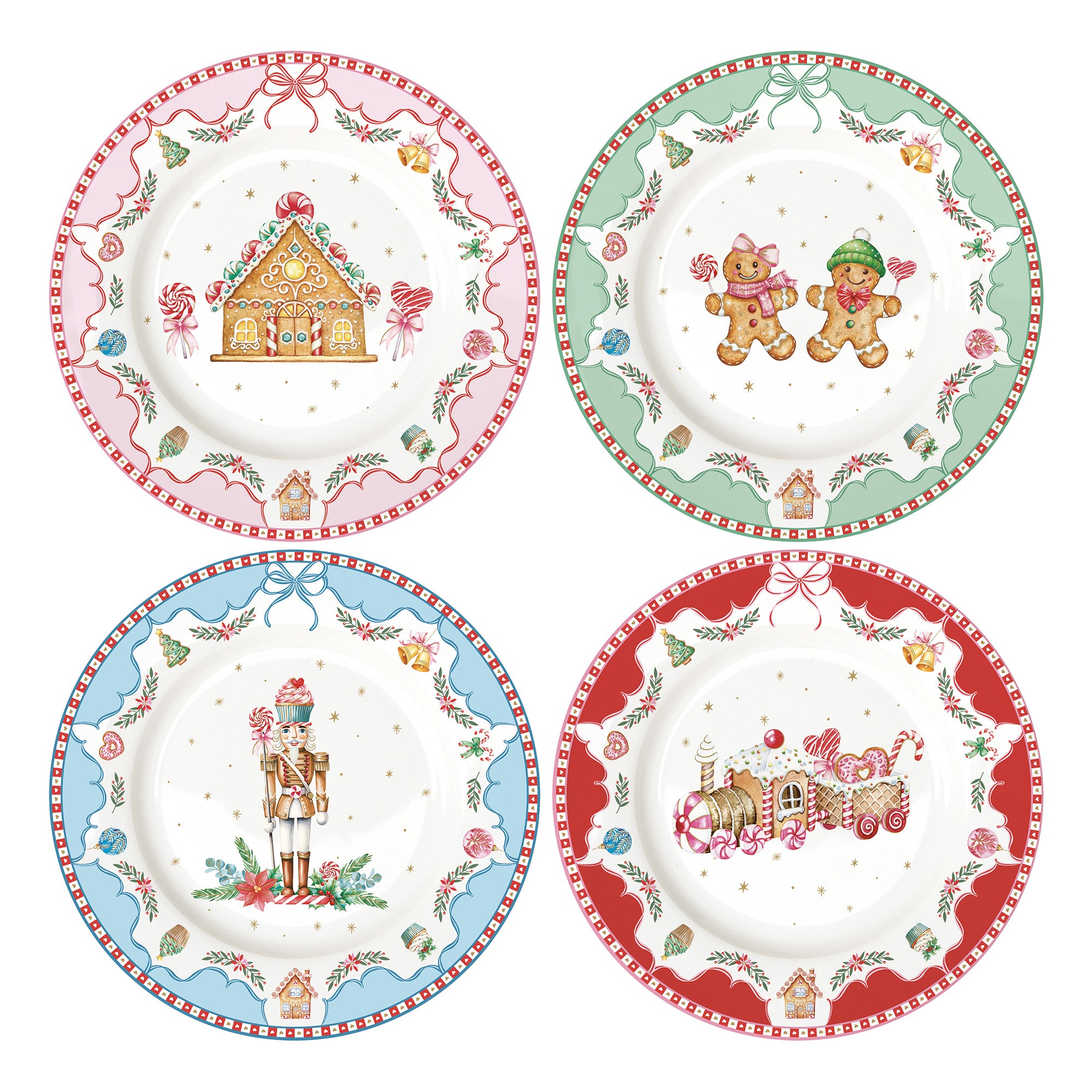Set 4 farfurii pentru desert, 19 cm, Sweet Christmas - COOKSHOP SPECIALS