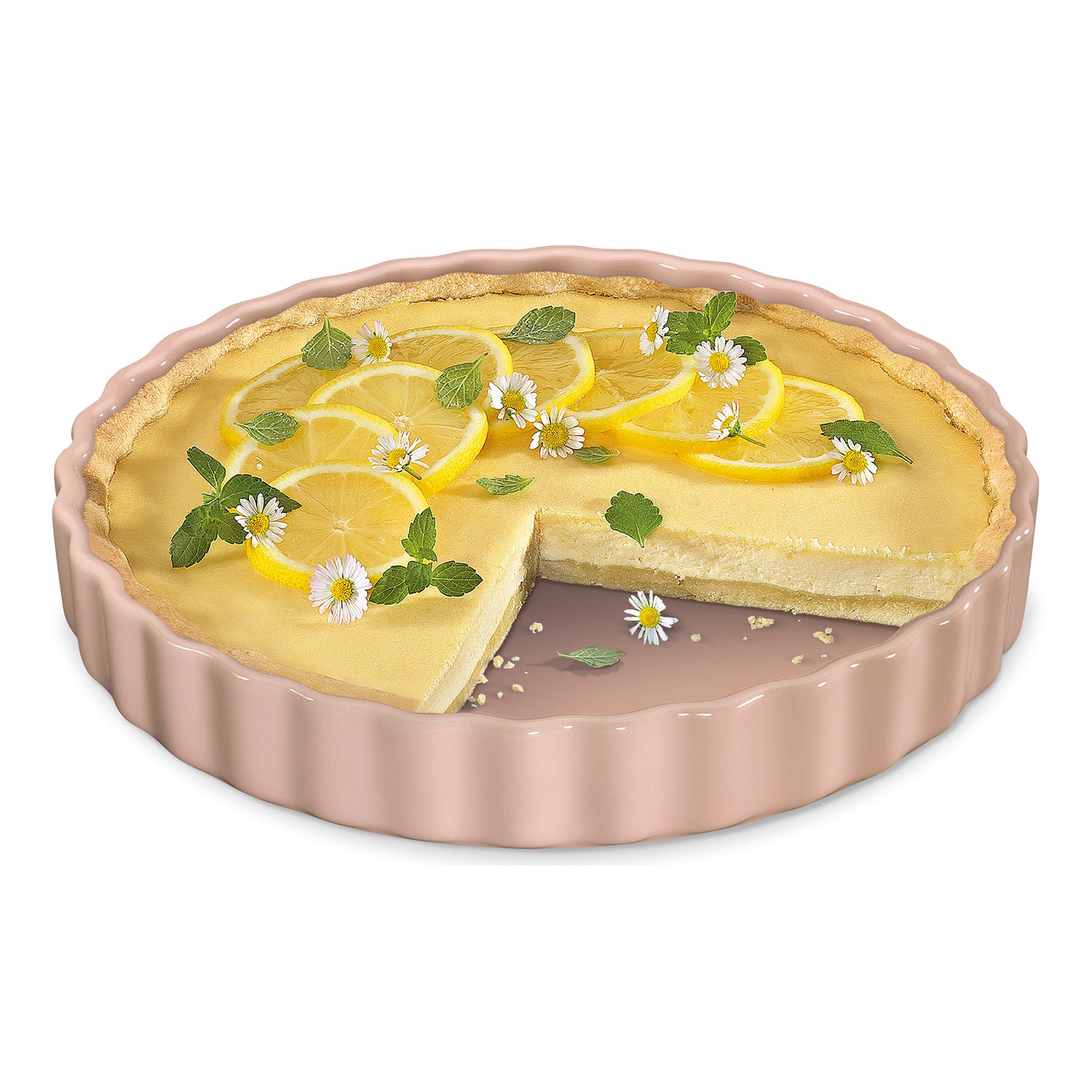 Forma ceramica pentru tarta, roz, 28 cm, Porto - KUCHENPROFI