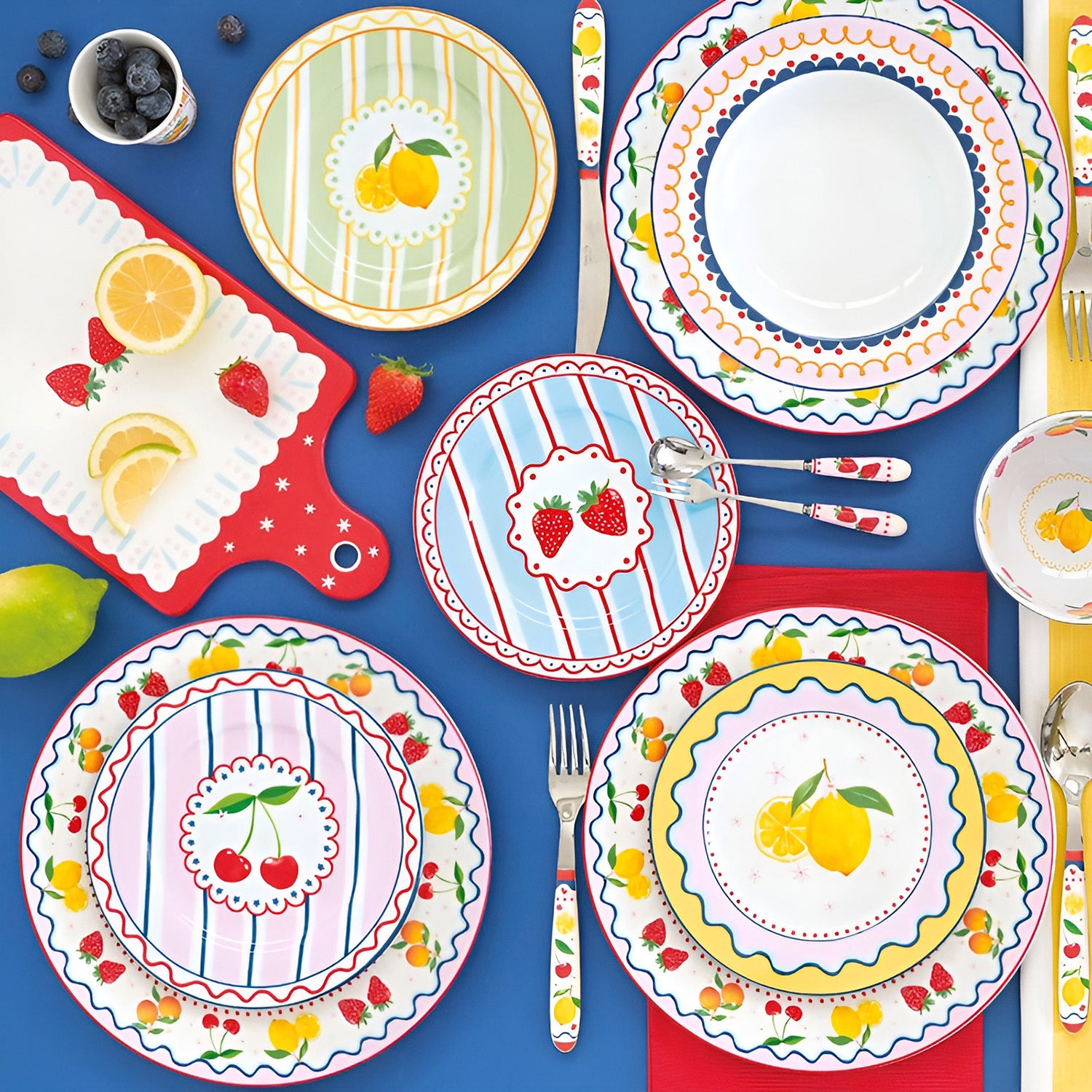 Set 4 cani din portelan, 275 ml, Fruit Mania - COOKSHOP SPECIALS