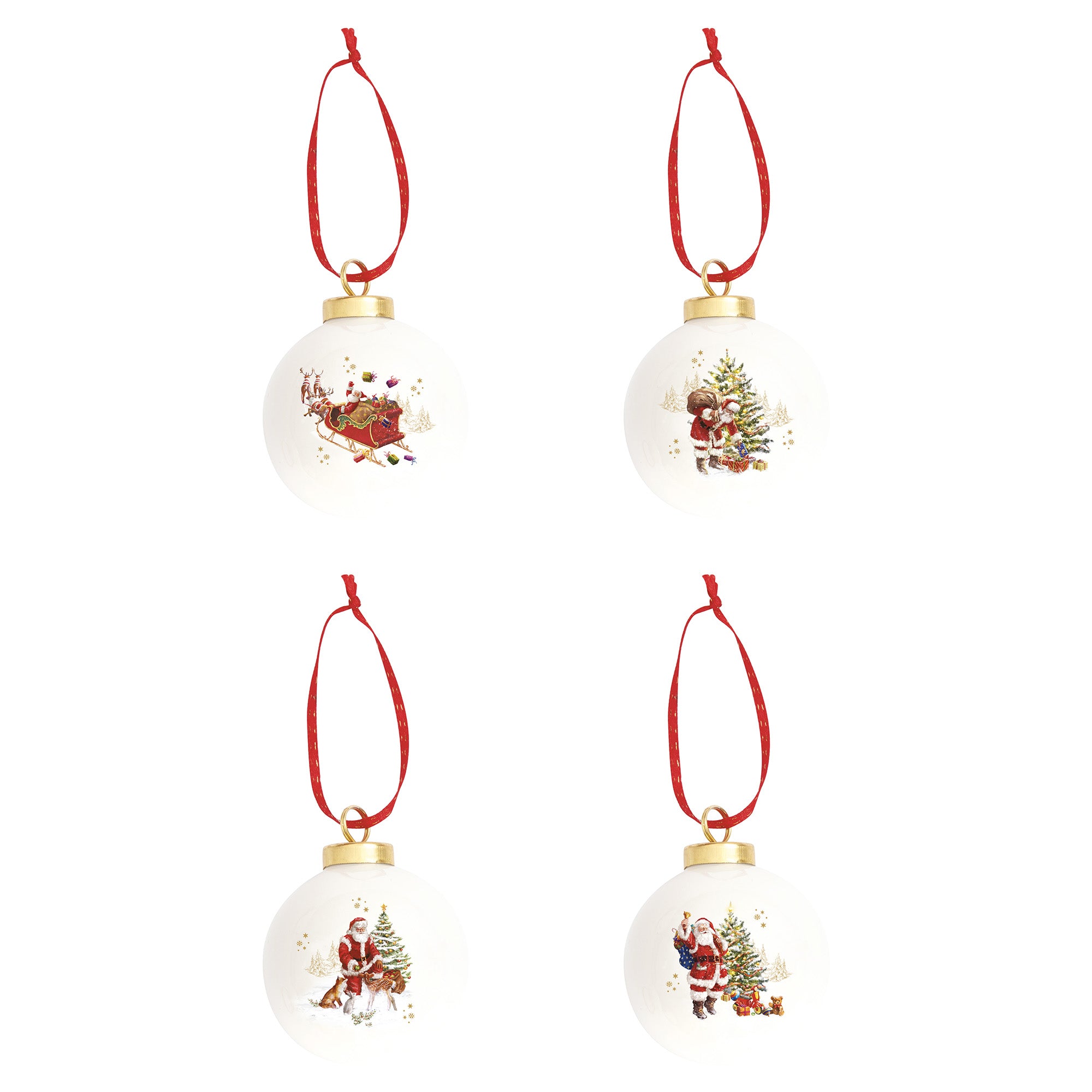 Glob decorativ din portelan, 7 cm, Christmas Memories - EASY LIFE