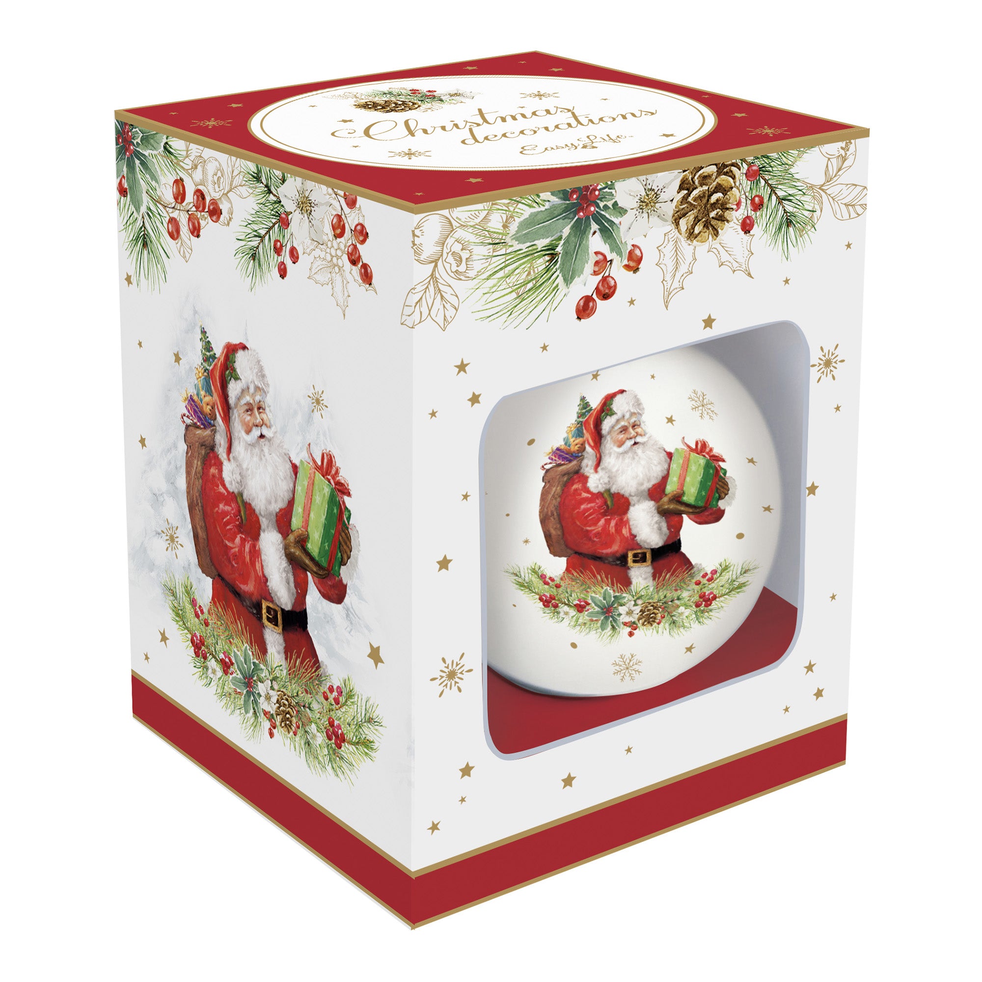 Glob decorativ din portelan, 7 cm, Santa is Coming - COOKSHOP SPECIALS