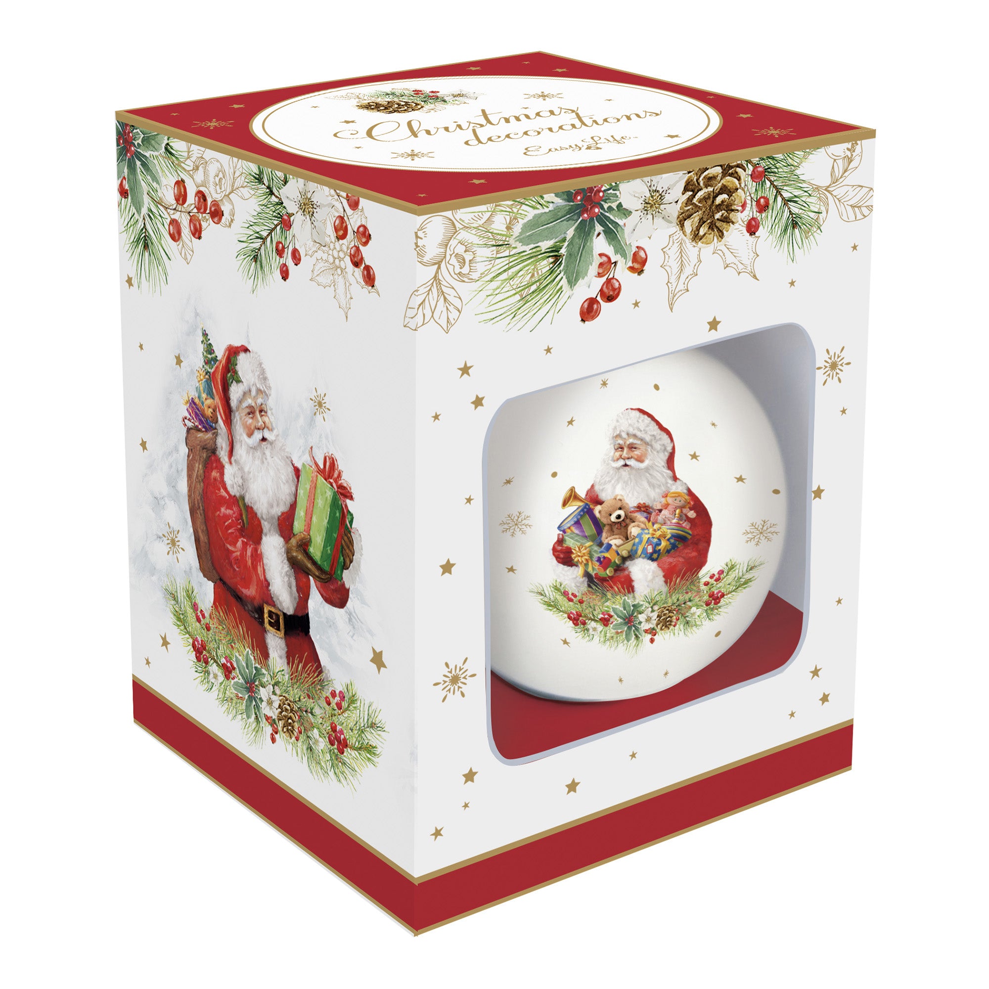Glob decorativ din portelan, 7 cm, Santa is Coming - COOKSHOP SPECIALS