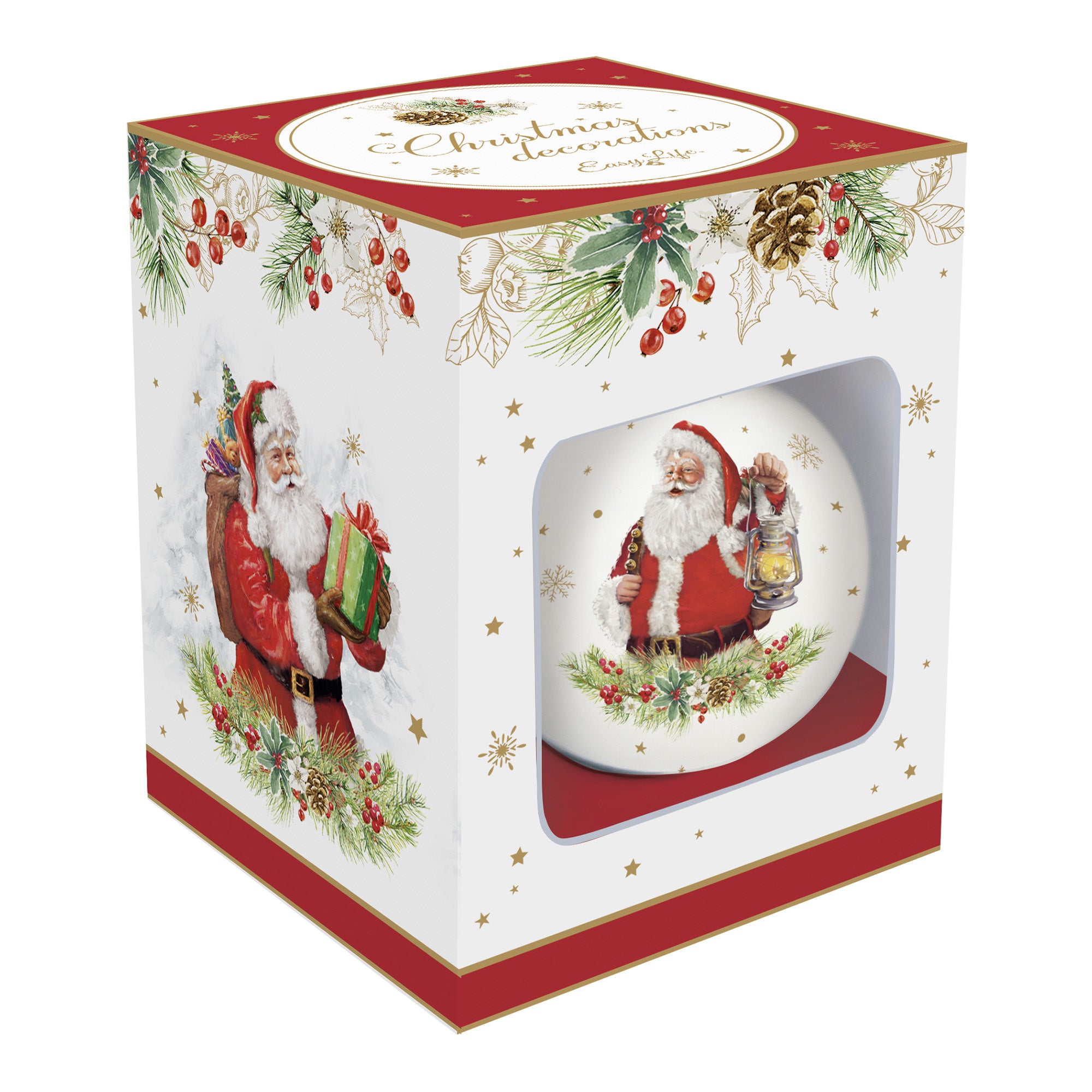 Glob decorativ din portelan, 7 cm, Santa is Coming - COOKSHOP SPECIALS