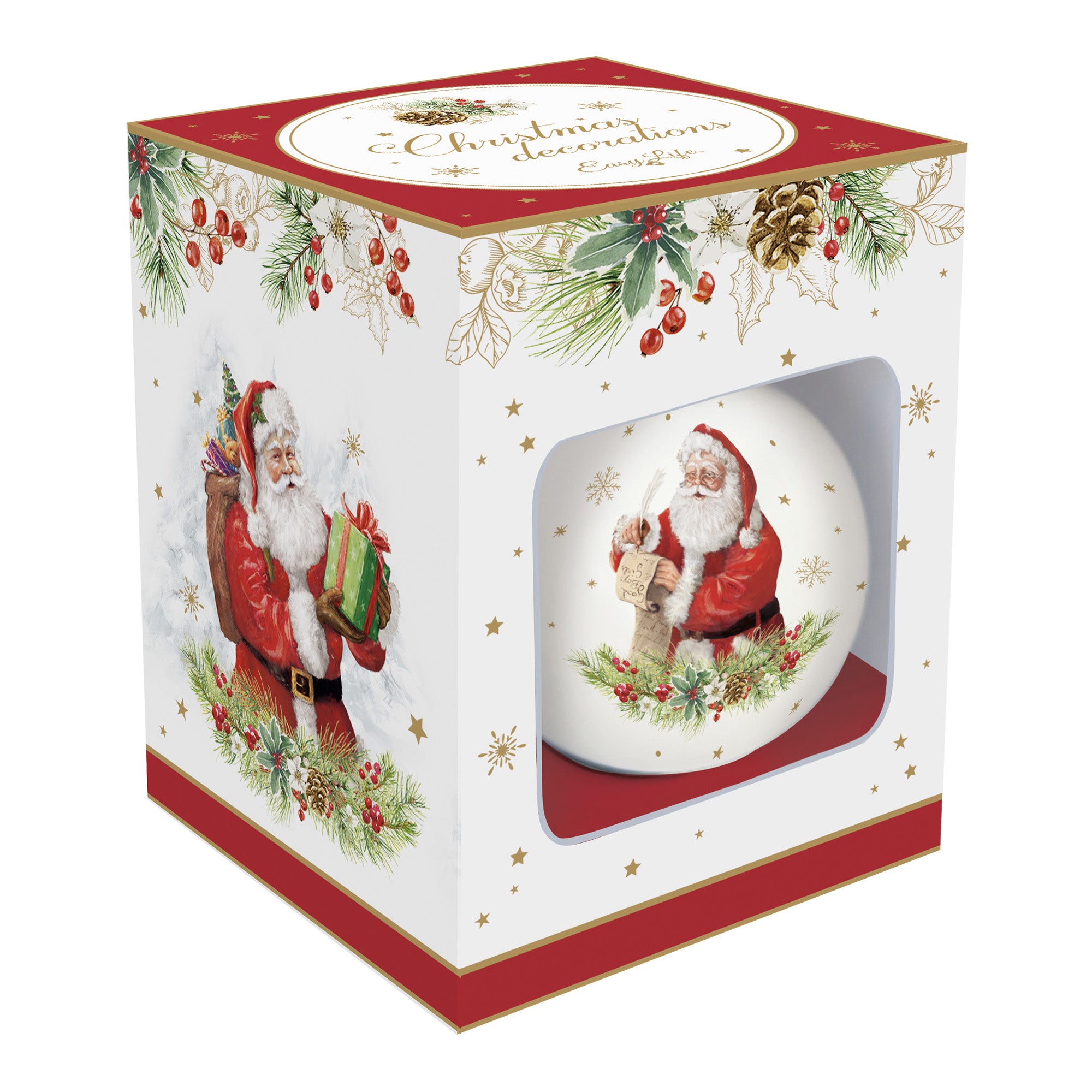 Glob decorativ din portelan, 7 cm, Santa is Coming - COOKSHOP SPECIALS