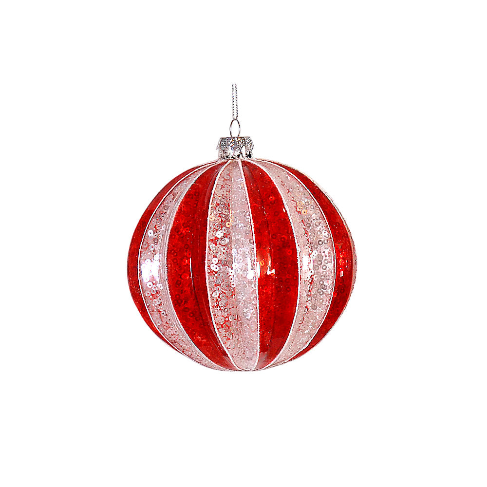 Glob decorativ, Peppermint Crush, rosu, 10 cm - COOKSHOP SPECIALS