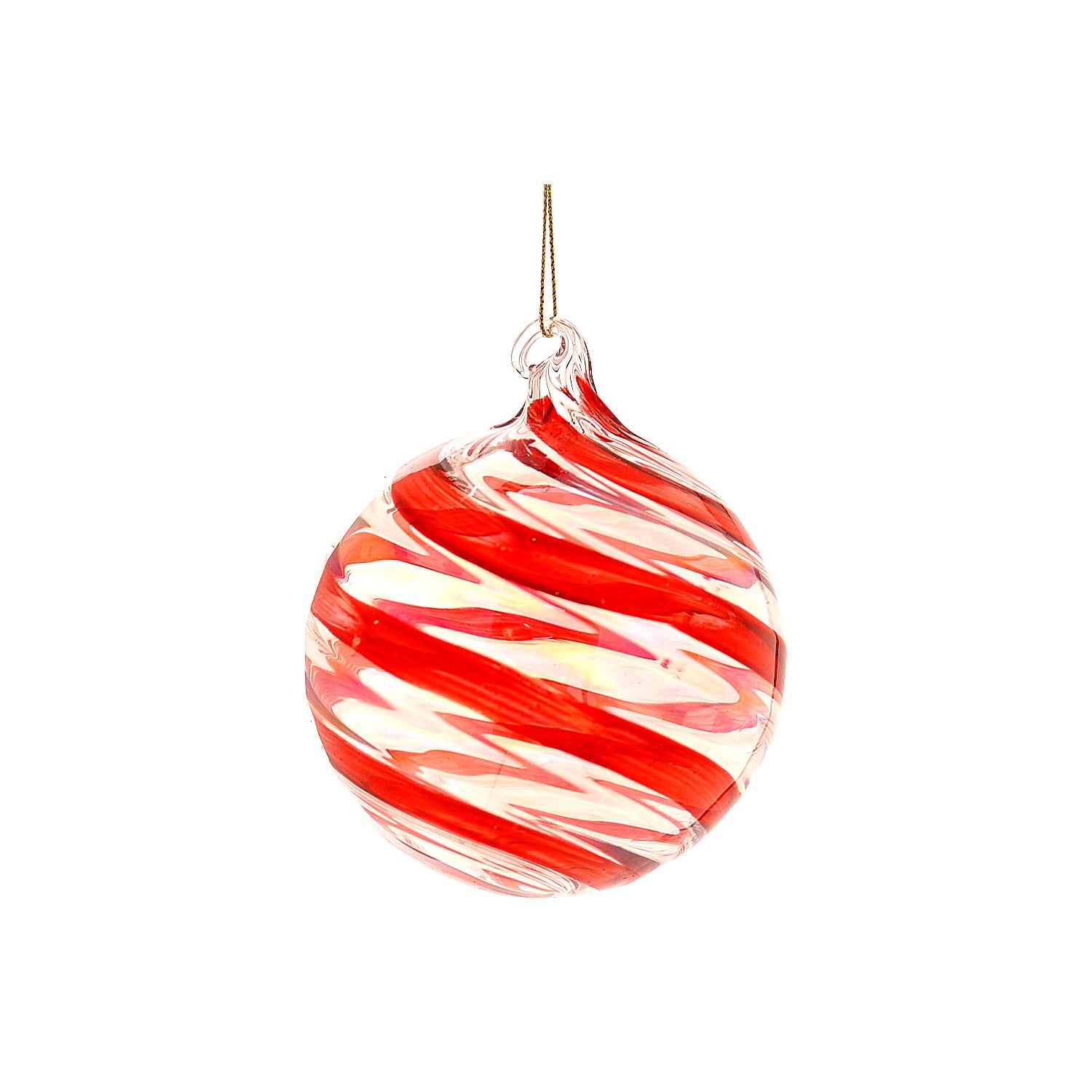 Glob decorativ Stripes, rosu/transparent, 10 cm - COOKSHOP SPECIALS