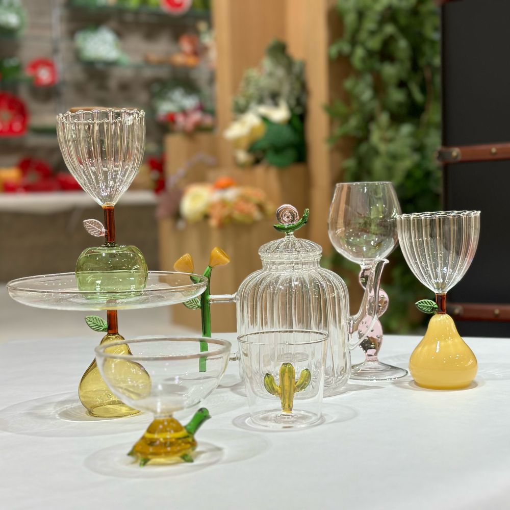 Pahar pentru vin, cu picior para, Amber Fruits and Flower - designer Alessandra Baldereschi - ICHENDORF - Image 2