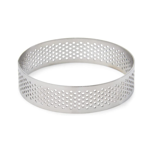 Inel rotund cu perforatii, 8 cm, inox - PATISSE