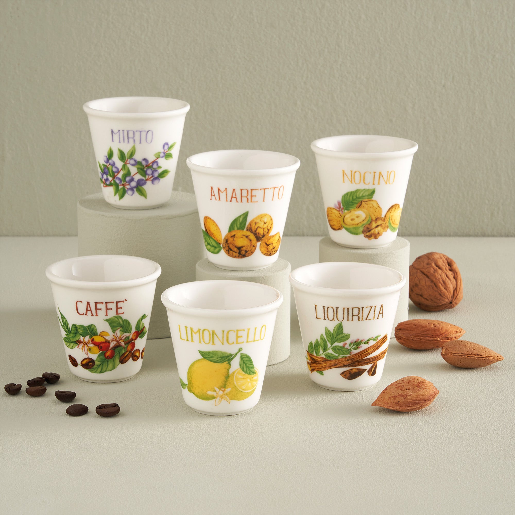 Set 6 pahar pentru shoturi, 75 ml, Liquorelli - LA PORCELLANA BIANCA
