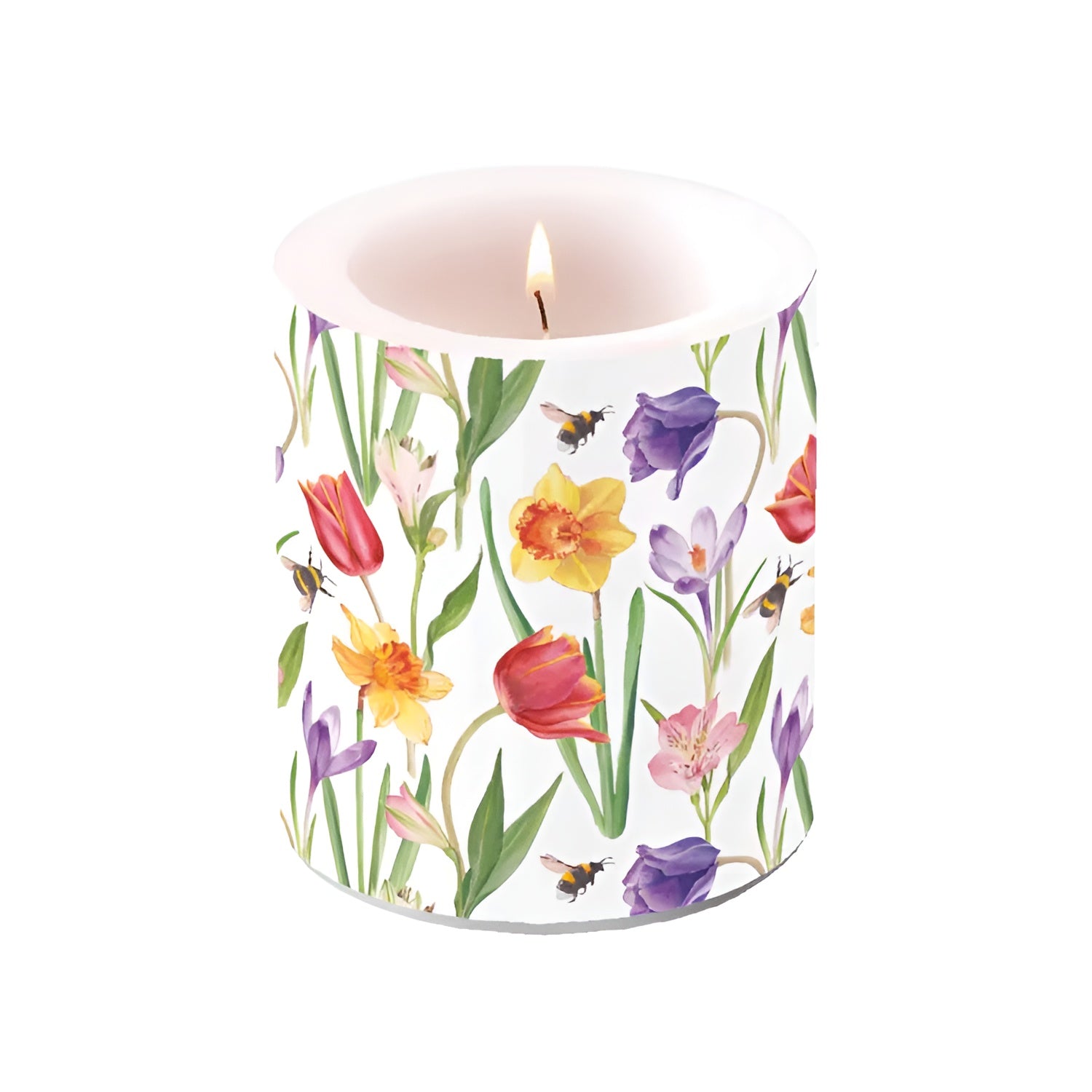 Lumanare decorativa, 10 cm, Flowers in Spring - AMBIENTE