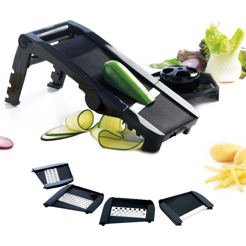 Mandolina multifunctionala cu 5 lame incluse, negru - MASTRAD - Image 1