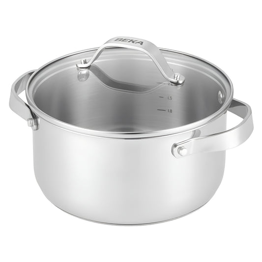 Oala cu capac, inox, 5.2 L, 24 cm, Cicla - BEKA