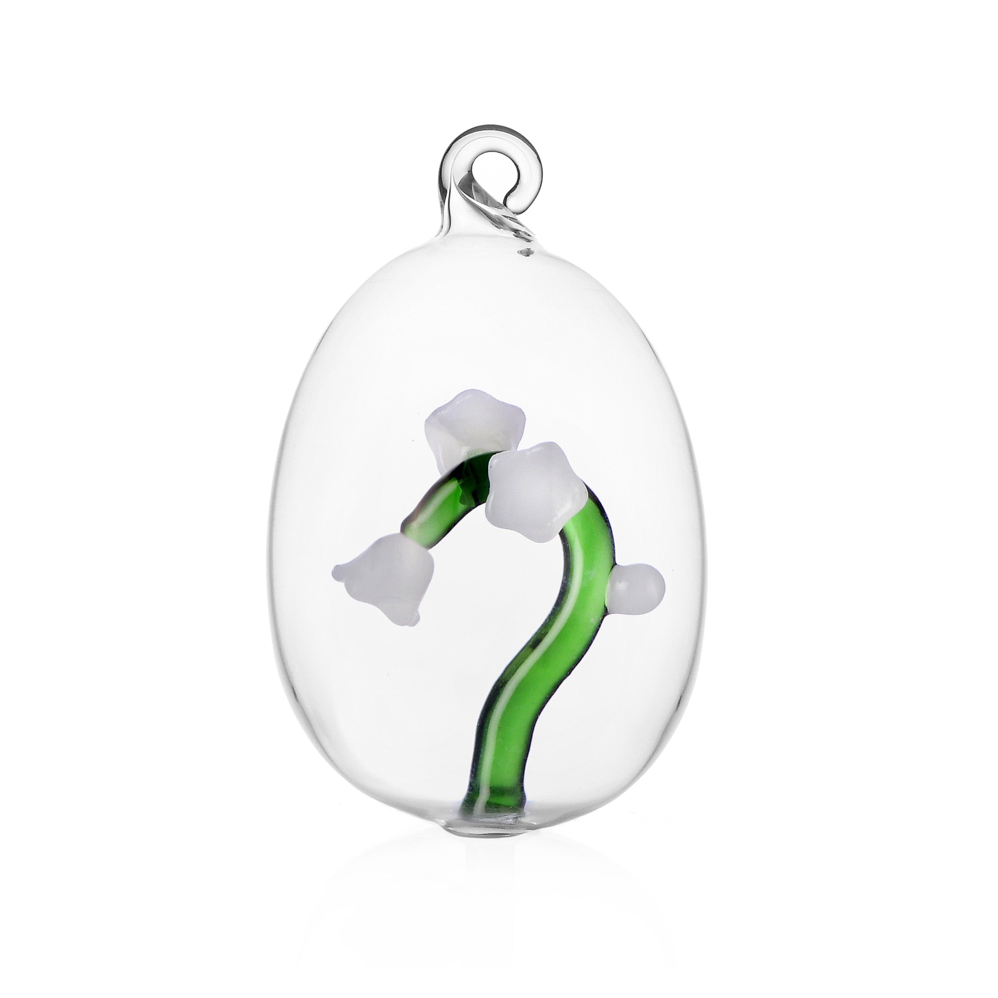 Ornament din sticla, White Flower, Botanica by Alessandra Baldereschi - ICHENDORF