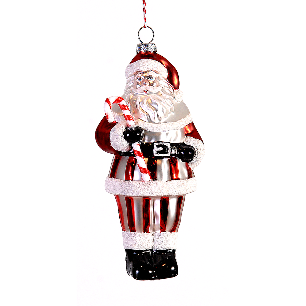 Ornament Mos Peppermint cu baston, rosu, 16 cm - COOKSHOP SPECIALS