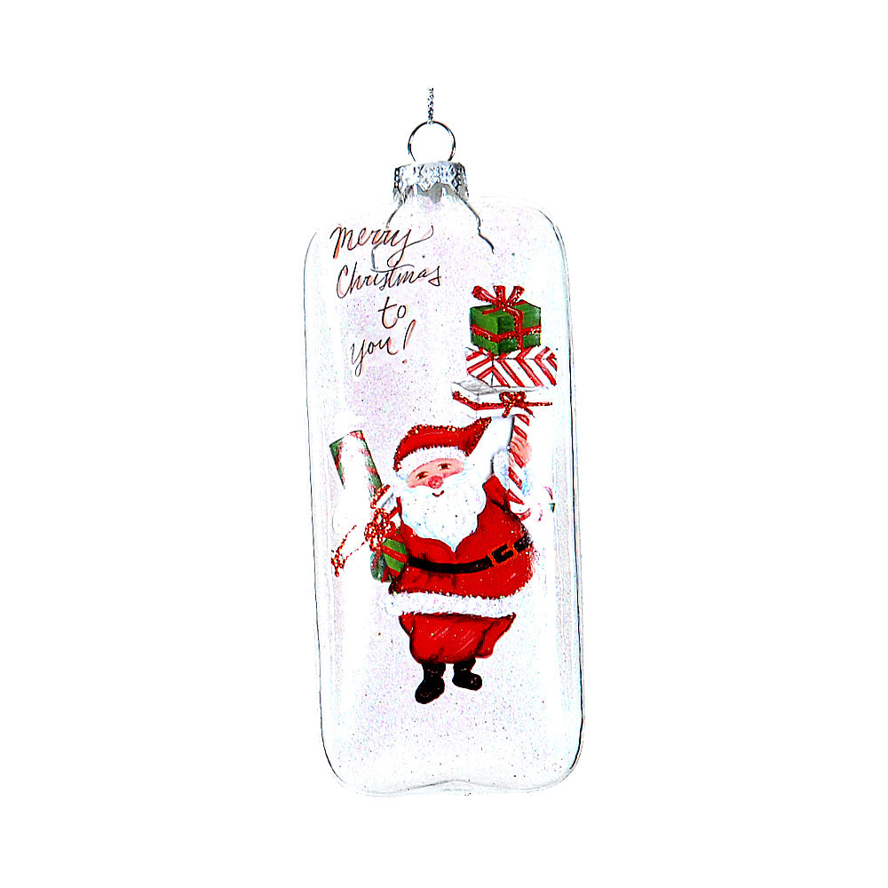 Ornament plat pentru brad, Santa, rosu/alb, 15 cm - COOKSHOP SPECIALS