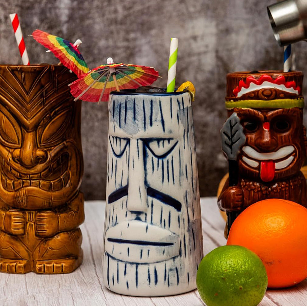 Pahar din ceramica, 550 ml, Tiki Moai - VIN BOUQUET