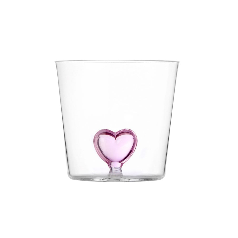 Pahar pentru apa, inima roz, 8 cm, Cuore - designer Alessandra Baldereschi - ICHENDORF