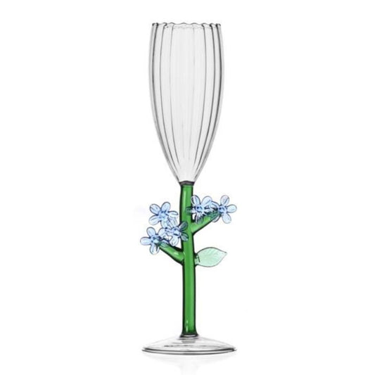 Pahar pentru sampanie, Light Blue Flower, Botanica - designer Alessandra Baldereschi - ICHENDORF