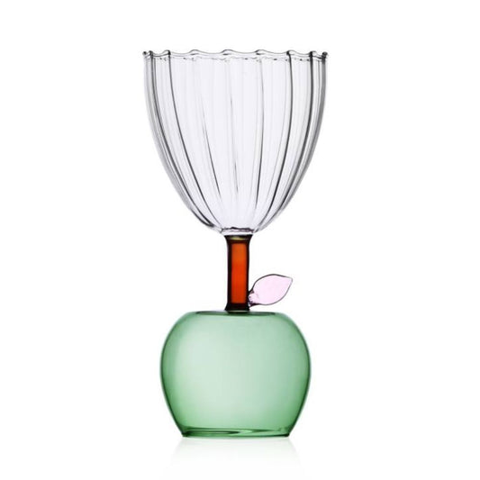 Pahar pentru vin, cu picior mar, Green, Fruits and Flower - designer Alessandra Baldereschi - ICHENDORF