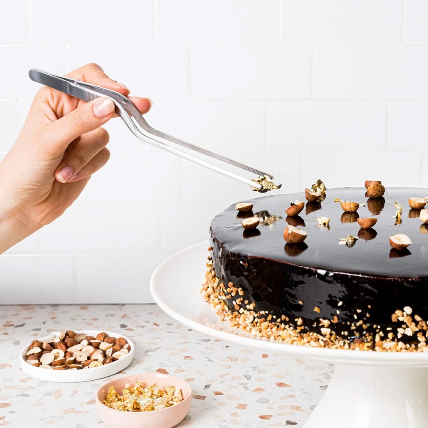 Penseta alimentara curbata, otel inoxidabil, 20 cm - MASTRAD