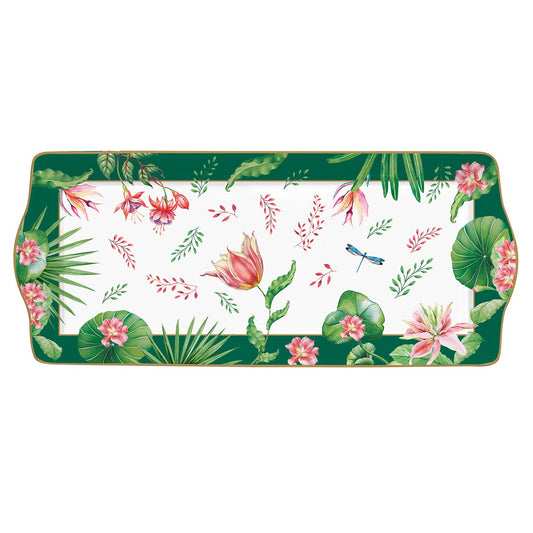 Platou din portelan, 35x15 cm, Botanic Chic - SIMONA'S COOKSHOP