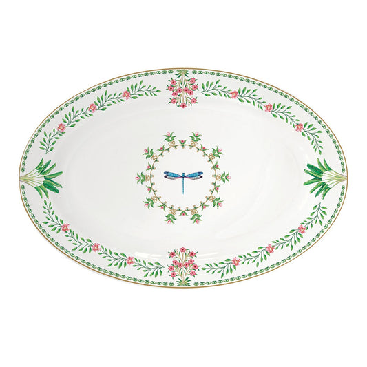 Platou din portelan, 35x23.5 cm, Botanic Chic - SIMONA'S COOKSHOP