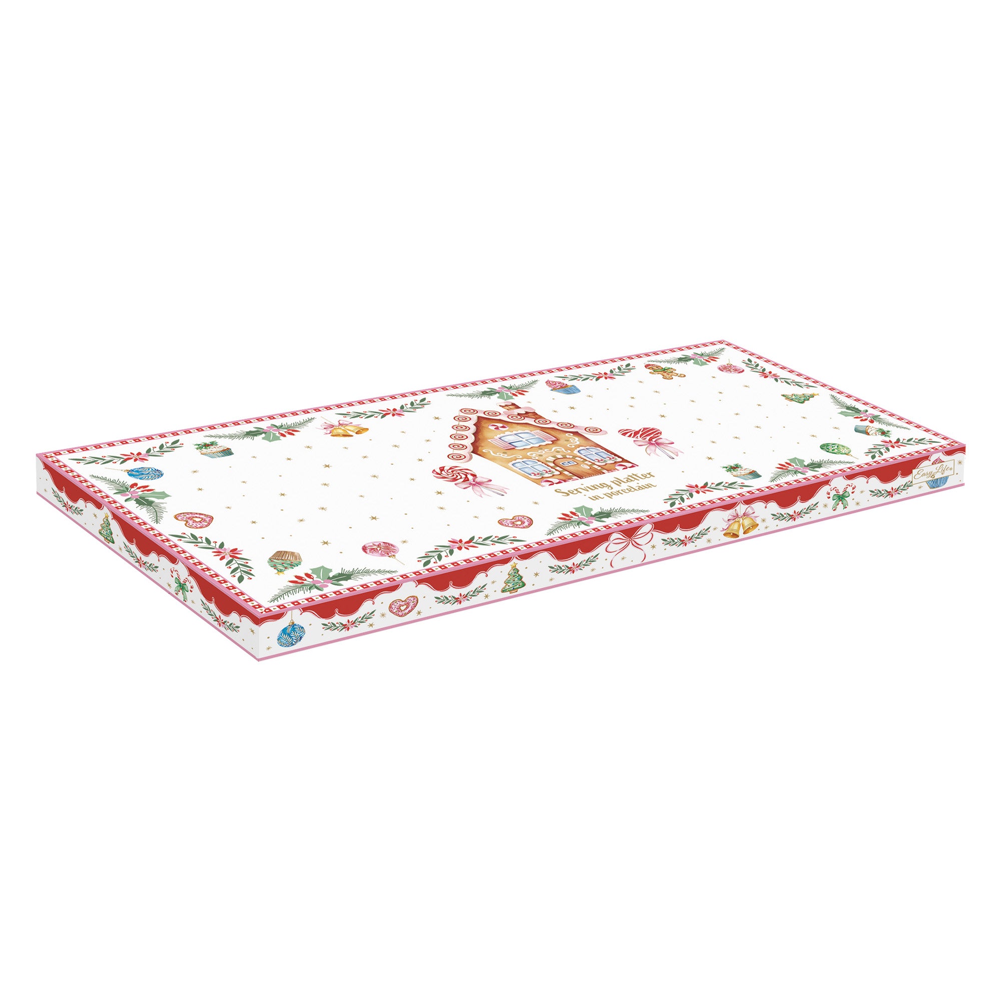 Platou din portelan, 36x16 cm, Sweet Christmas - COOKSHOP SPECIALS