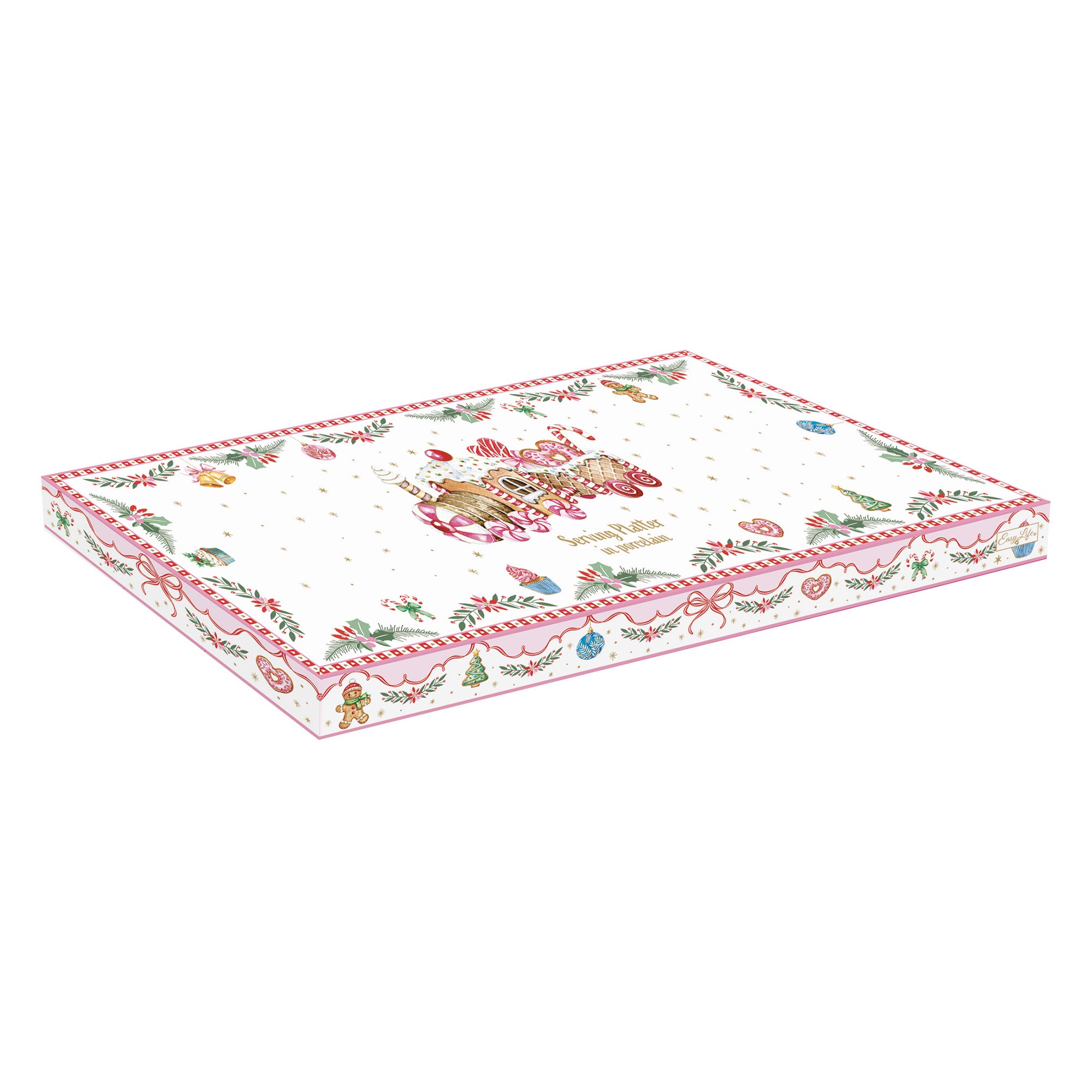 Platou din portelan, 37x14 cm, Sweet Christmas - COOKSHOP SPECIALS