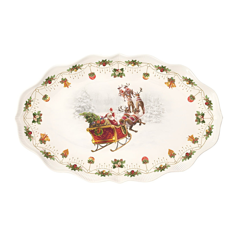 Platou din portelan, 40x25 cm, Nostalgic Christmas - COOKSHOP SPECIALS