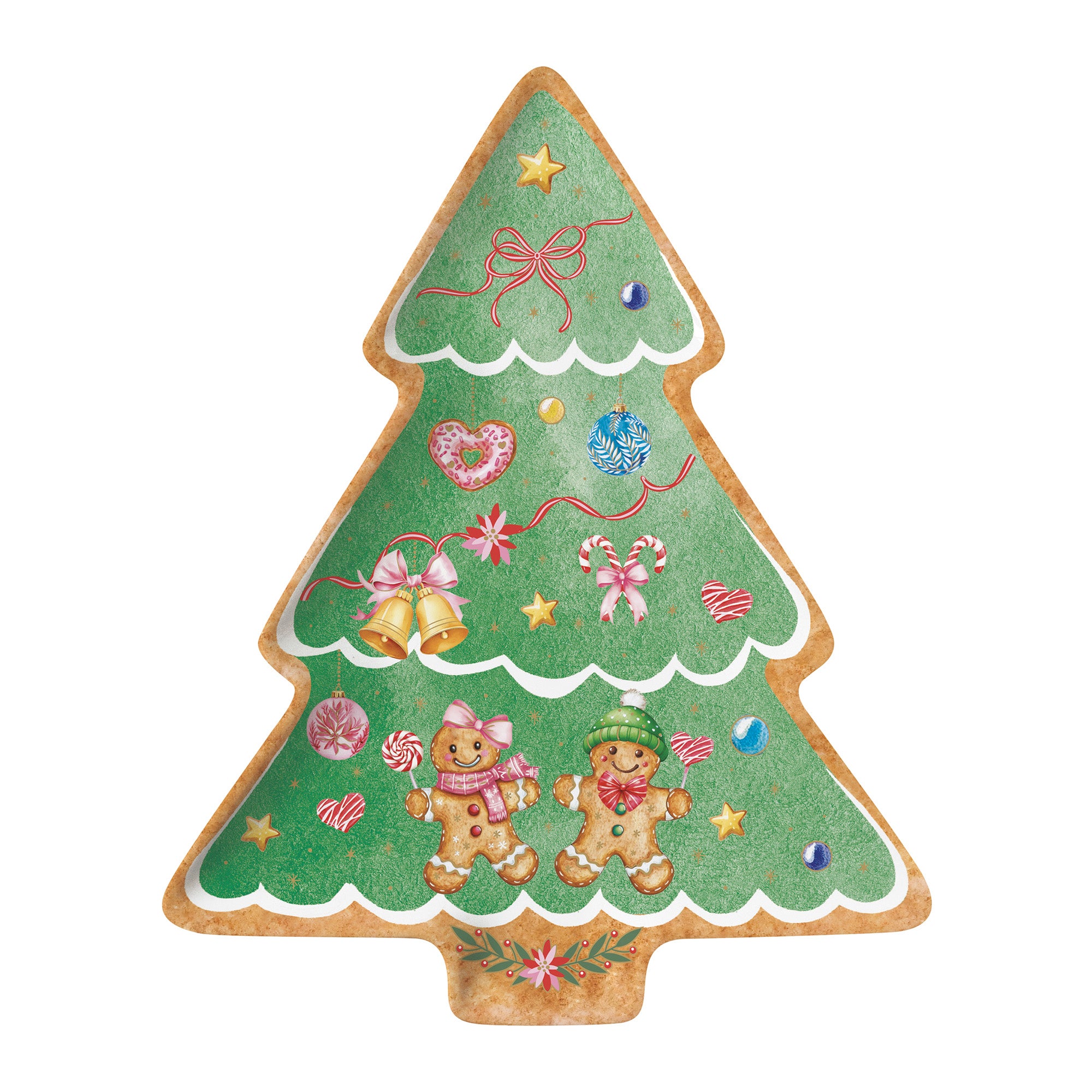 Platou din portelan in forma de brad, 20x25 cm, Sweet Christmas - COOKSHOP SPECIALS