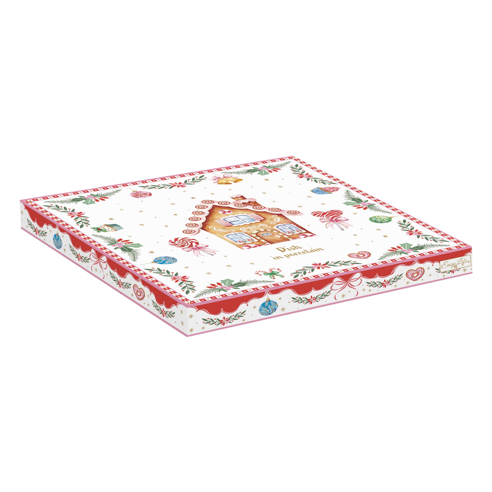 Platou din portelan in forma de inima de turta dulce, 20x19 cm, Sweet Christmas - COOKSHOP SPECIALS
