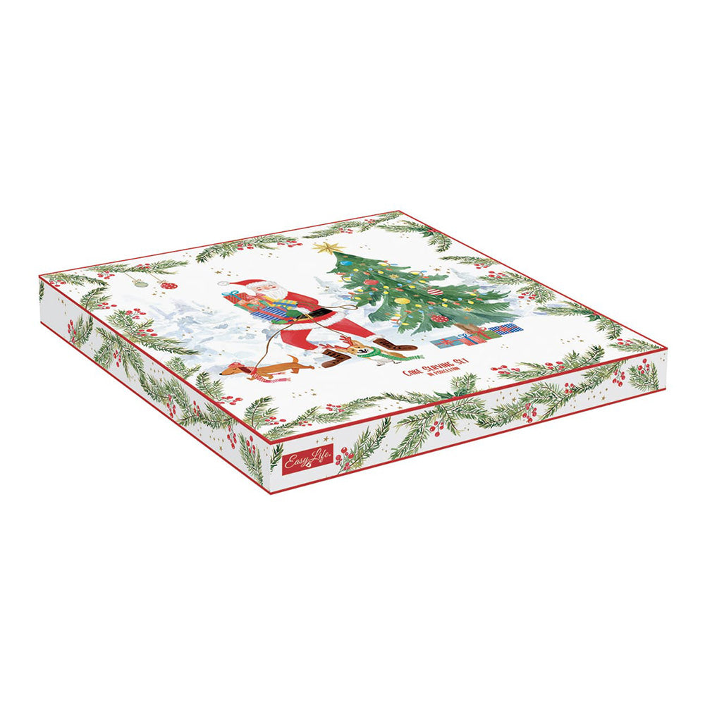 Platou pentru tort cu spatula, 32 cm, Joyful Santa - COOKSHOP SPECIALS