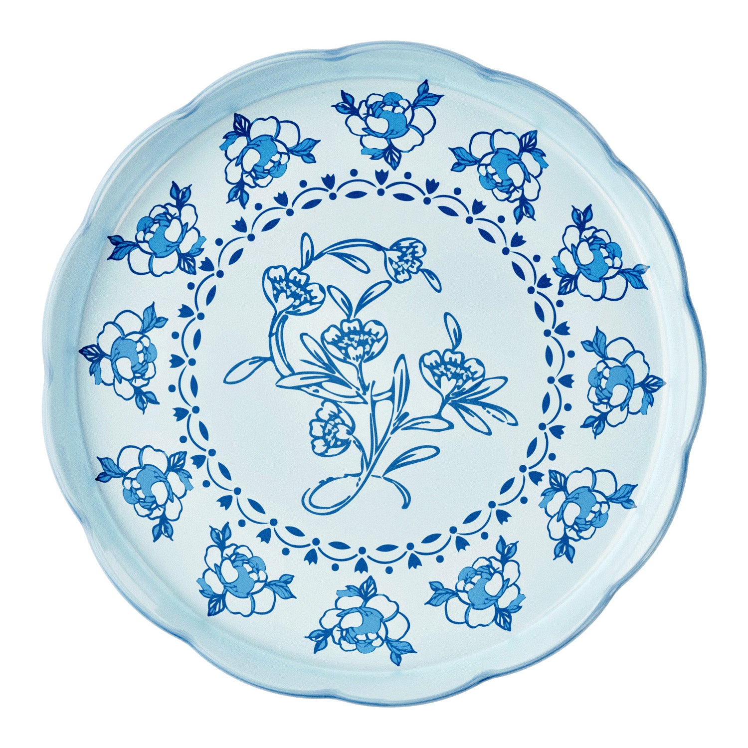 Platou prajituri cu dom, melamina, 30 cm, albastru, Josephine - GUZZINI