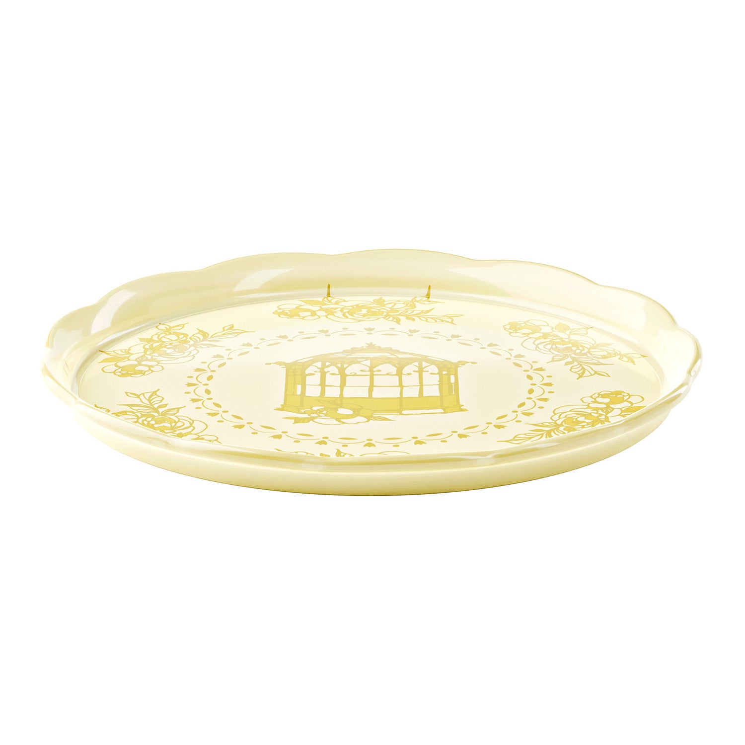 Platou rotund, melamina, 37 cm, galben, Josephine - GUZZINI