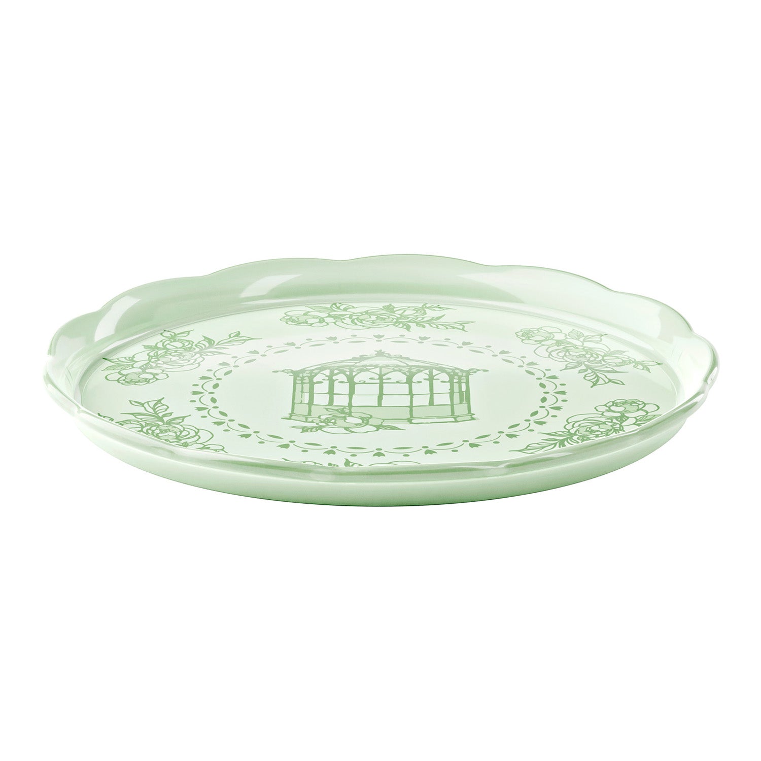 Platou rotund, melamina, 37 cm, verde, Josephine - GUZZINI