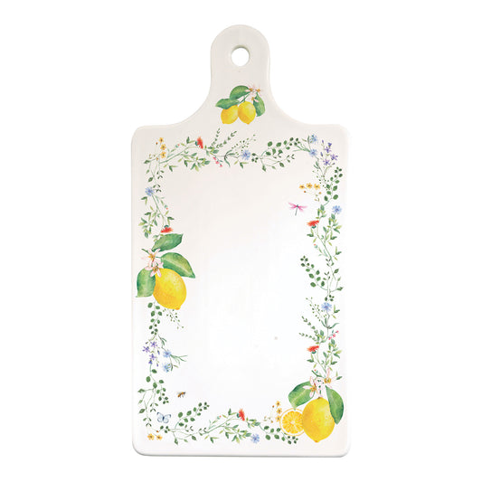 Platou servire branzeturi, 34.5x18 cm, Fleurs Citrons - COOKSHOP SPECIALS
