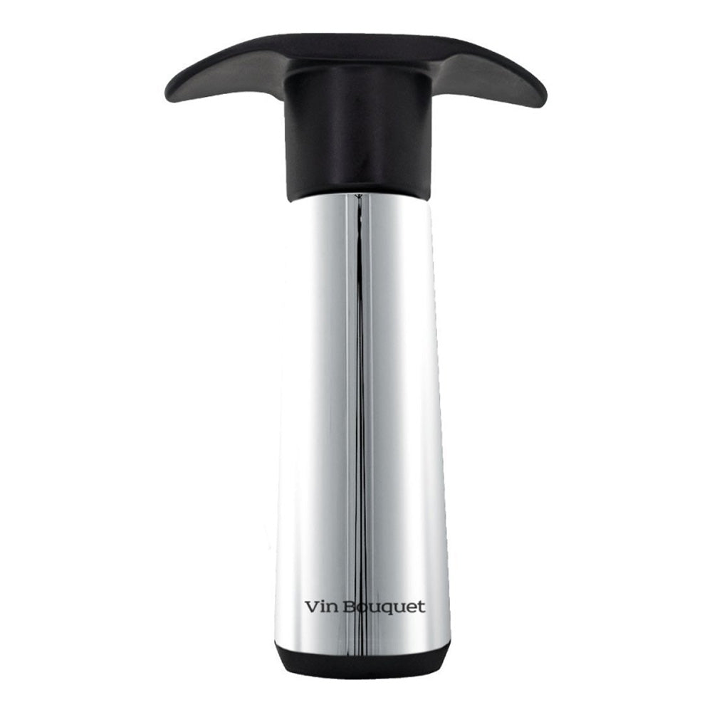 Set pompa de vidare pentru sticla de vin si 2 dopuri, cu indicator sonor - VIN BOUQUET