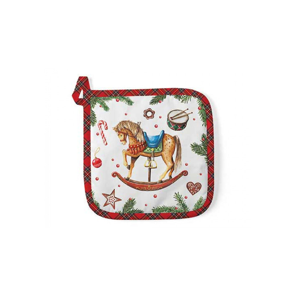 Potholder Classic Rocking Horse White - AMBIENTE