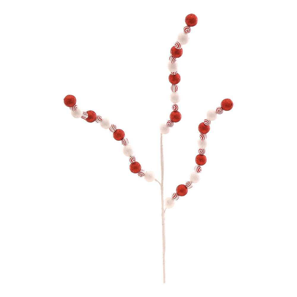 Ramura decorativa Bile, rosu/alb, 78 cm - COOKSHOP SPECIALS