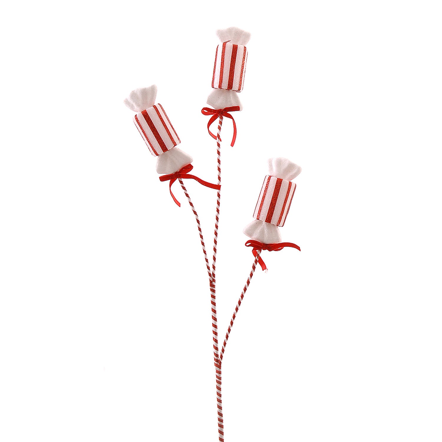 Ramura decorativa Peppermints, rosu/alb, 73 cm - COOKSHOP SPECIALS